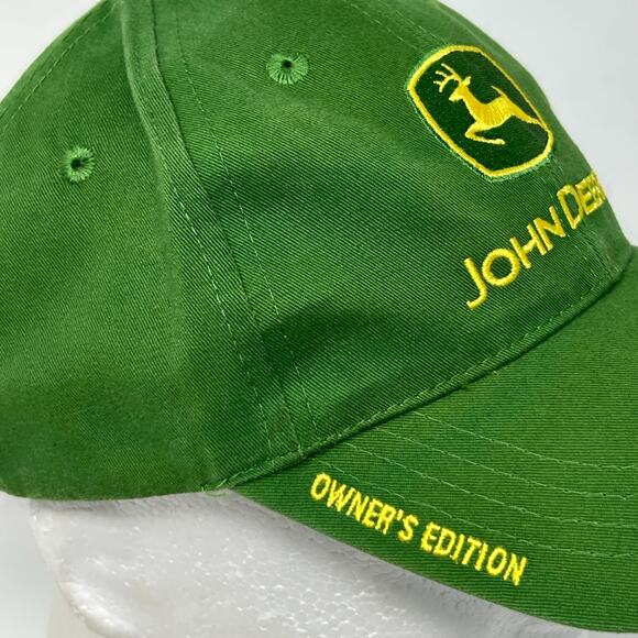 John Deere Owners Edition Hat Baseball Cap Green Farmer Farm Tractor Strapback - Picture 8 of 12
